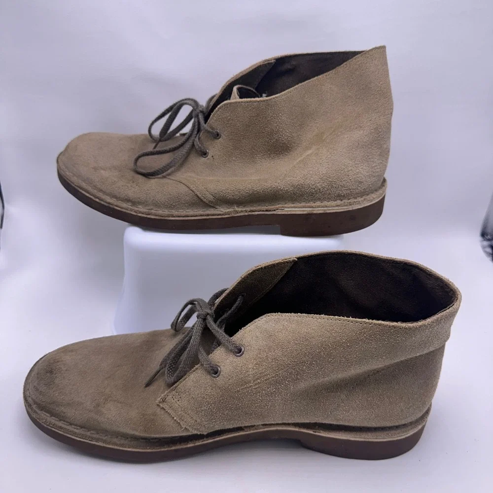 Clarks Bushacre 2 Mens Olive Suede Chukka Desert Boots Size 11 M 261411547100